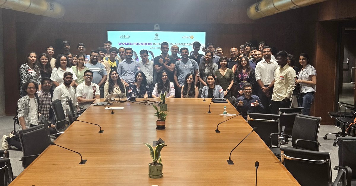 iHub (@ihubgujarat) on Twitter photo i-Hub Gujarat, in association with <a href="/eChaiVentures/">eChai Ventures</a>, hosted the Women Founders Initiative – July Edition on July 5, 2025. The session brought together successful women entrepreneurs who shared their journeys, challenges, and growth insights. i-Hub Gujarat, in association with <a href="/eChaiVentures/">eChai Ventures</a>, hosted the Women Founders Initiative – July Edition on July 5, 2025. The session brought together successful women entrepreneurs who shared their journeys, challenges, and growth insights.