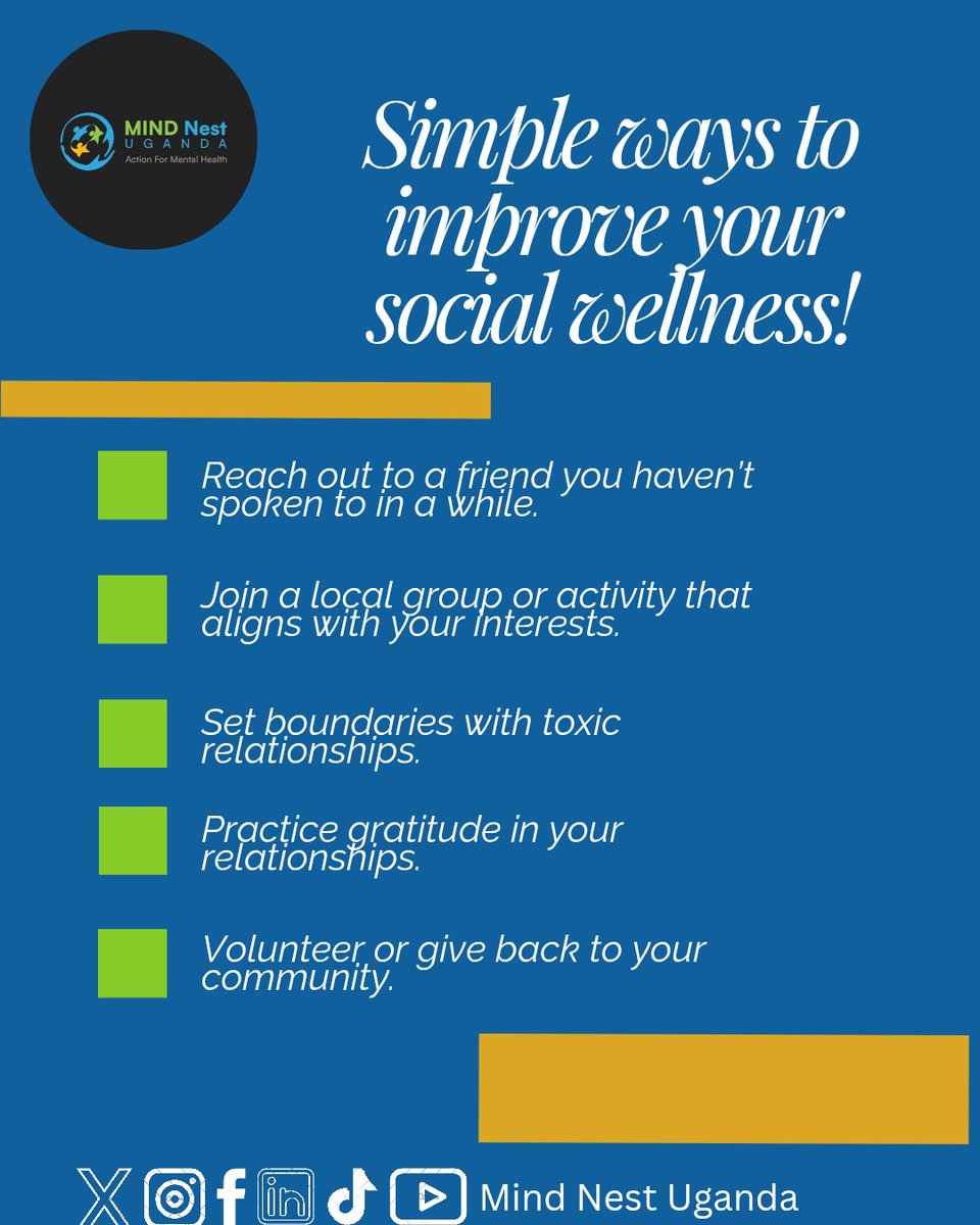 Because we were never meant to do life alone, our relationships shape our wellbeing.

When we support social wellness, we build a support system that heals.

Safe, supportive spaces help one's mental health flourish.
Care deeply. Build relationships. Grow in love. 

#themindnest