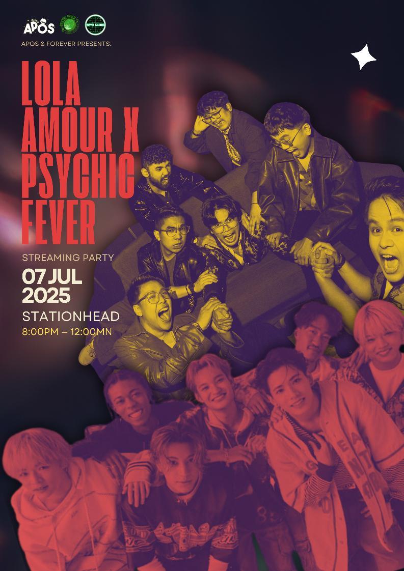 2yellowgrandmas's tweet photo. When Filipino groove meets Japanese fire 🔥🎶  Catch the epic vibes as #LolaAmour and #PSYCHICFEVER collide only on Stationhead!

Tune in because we have a surprise guest tonight! 🫣

🗓 JULY 7, 2025 
⏰��� 8:00PM 
📍 https://t.co/poev8T4Xf3 https://t.co/sXXQ5P8KcV