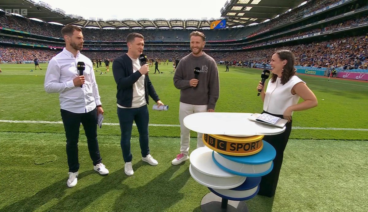 Sarah Mulkerrins (@sarahmulkerrins) on Twitter photo Kicked off our month of weekends with <a href="/BBCSPORTNI/">BBC SPORT NI</a> in Croke Park with a couple of crackers. Cork and Tipperary into the All-Ireland hurling final, which will be on BBC network in two weeks time. Next up, the footballers. Kerry v Tyrone and Meath v Donegal this weekend. #bbcgaa Kicked off our month of weekends with <a href="/BBCSPORTNI/">BBC SPORT NI</a> in Croke Park with a couple of crackers. Cork and Tipperary into the All-Ireland hurling final, which will be on BBC network in two weeks time. Next up, the footballers. Kerry v Tyrone and Meath v Donegal this weekend. #bbcgaa