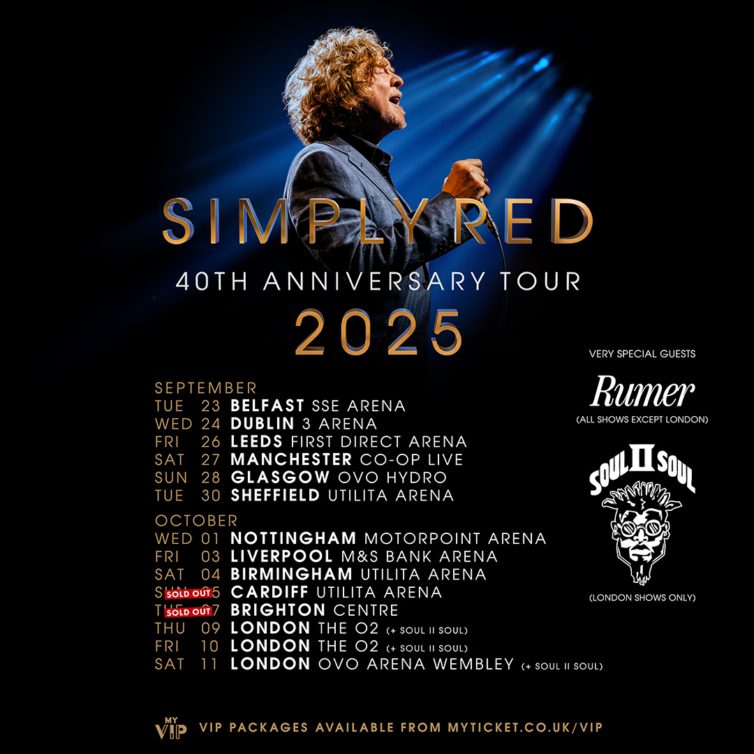 Utilita Arena Sheffield π (@sheffieldarena) on Twitter photo π SUPPORT ANNOUNCEMENT π 
Simply Red have announced they will be joined by special guest Rumer on their 40th anniversary tour, including their date here in Sheffield!
ποΈ Be sure to grab your tickets π spr.ly/60184qEP6 π SUPPORT ANNOUNCEMENT π 
Simply Red have announced they will be joined by special guest Rumer on their 40th anniversary tour, including their date here in Sheffield!
ποΈ Be sure to grab your tickets π spr.ly/60184qEP6