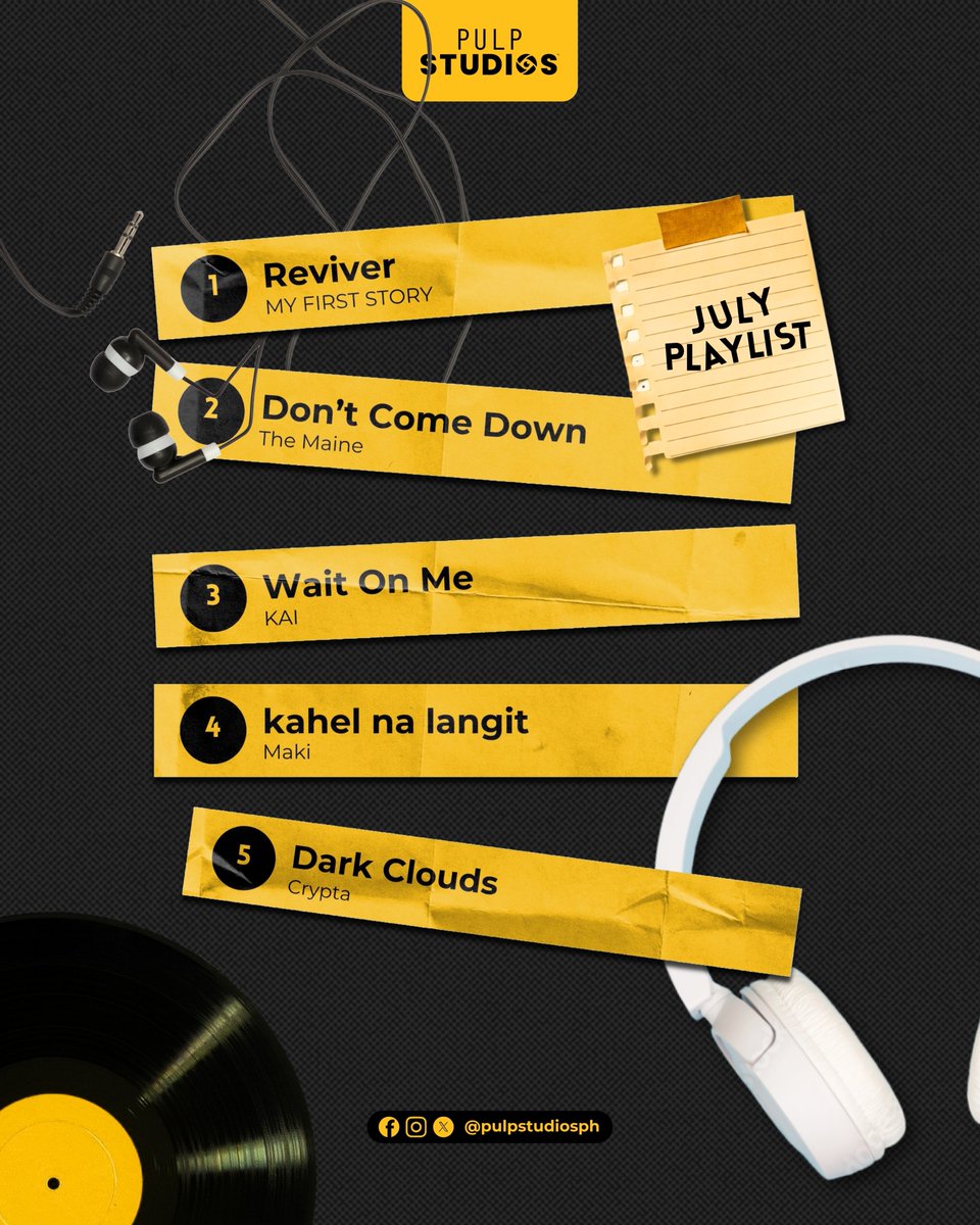 pulpstudiosph's tweet photo. Start the month with songs that get you!🔥

From #EXO #KAI to #Maki, they serve fun vibes, hot tracks, and zero skips!   🎧 Share which track from our playlist will definitely playing on repeat!

#PULPStudios https://t.co/l8U9x6S7ZW