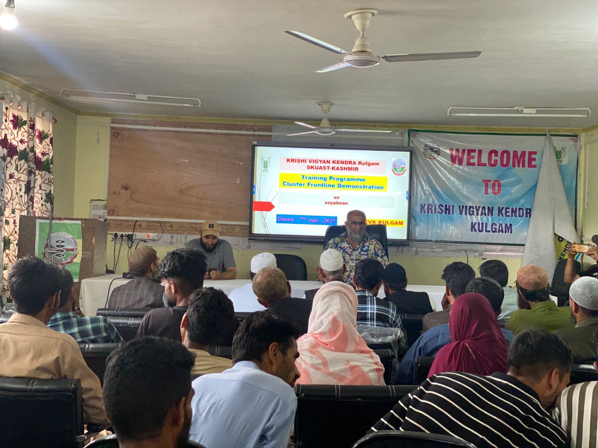 KVK Kulgam (@kvkkulgam) on Twitter photo Training Programme Cluster Frontline Demonstration on Soyabean (7th July 2025).
#OneICAR #ICAR #atari1icar #pau <a href="/icarindia/">Indian Council of Agricultural Research.</a>
<a href="/atari1icar/">ICAR-ATARI, Ludhiana</a>
@Officeofssc
<a href="/AgriGoI/">Agriculture INDIA</a>
<a href="/PMOIndia/">PMO India</a> <a href="/ChouhanShivraj/">Shivraj Singh Chouhan</a> <a href="/skuast_kashmir/">SKUAST Kashmir</a> Training Programme Cluster Frontline Demonstration on Soyabean (7th July 2025).
#OneICAR #ICAR #atari1icar #pau <a href="/icarindia/">Indian Council of Agricultural Research.</a>
<a href="/atari1icar/">ICAR-ATARI, Ludhiana</a>
@Officeofssc
<a href="/AgriGoI/">Agriculture INDIA</a>
<a href="/PMOIndia/">PMO India</a> <a href="/ChouhanShivraj/">Shivraj Singh Chouhan</a> <a href="/skuast_kashmir/">SKUAST Kashmir</a>