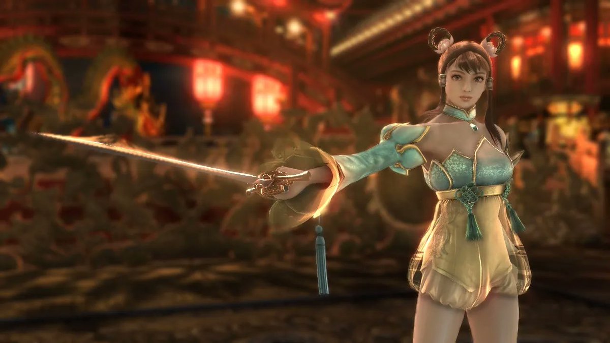 CaliburPortal's tweet image. On this day in 1592, Leixia was born.

In the original timeline, she was a daughter (and replacement) of Xianghua in SCV, being 15 years old at the time of the game story (same as Talim in SC6). She is the wielder of Dvapara-Yuga and used it to help Patroklos.