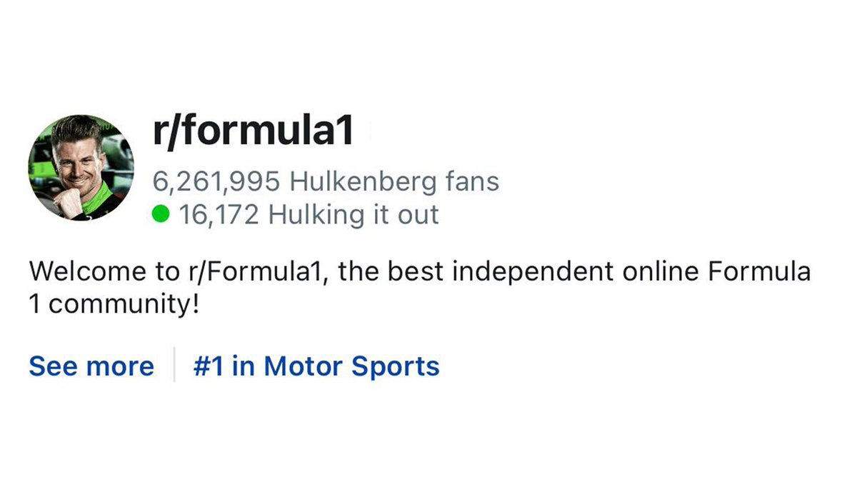 Looks like the subreddit enjoyed that Hulk podium... 😂

#F1 #BritishGP