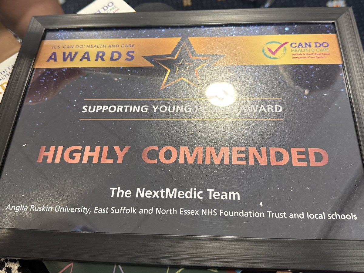 esneft_talent's tweet image. A successful afternoon at the Can Do Health & Care Awards!🏆
We're proud to have taken home not one, but TWO awards: runner up for Next-AHP, and highly commended for Next-Medic!🎉
It was an honour to sit alongside so many inspiring teams and individuals❤️
#NHSCareers #Success