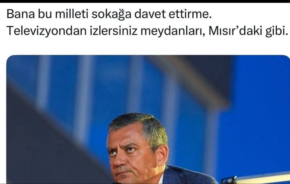 'Mısır'!
Özgür Özel darbeye aş eriyor.
Peki bu düşüncesini kimden peydahladı?