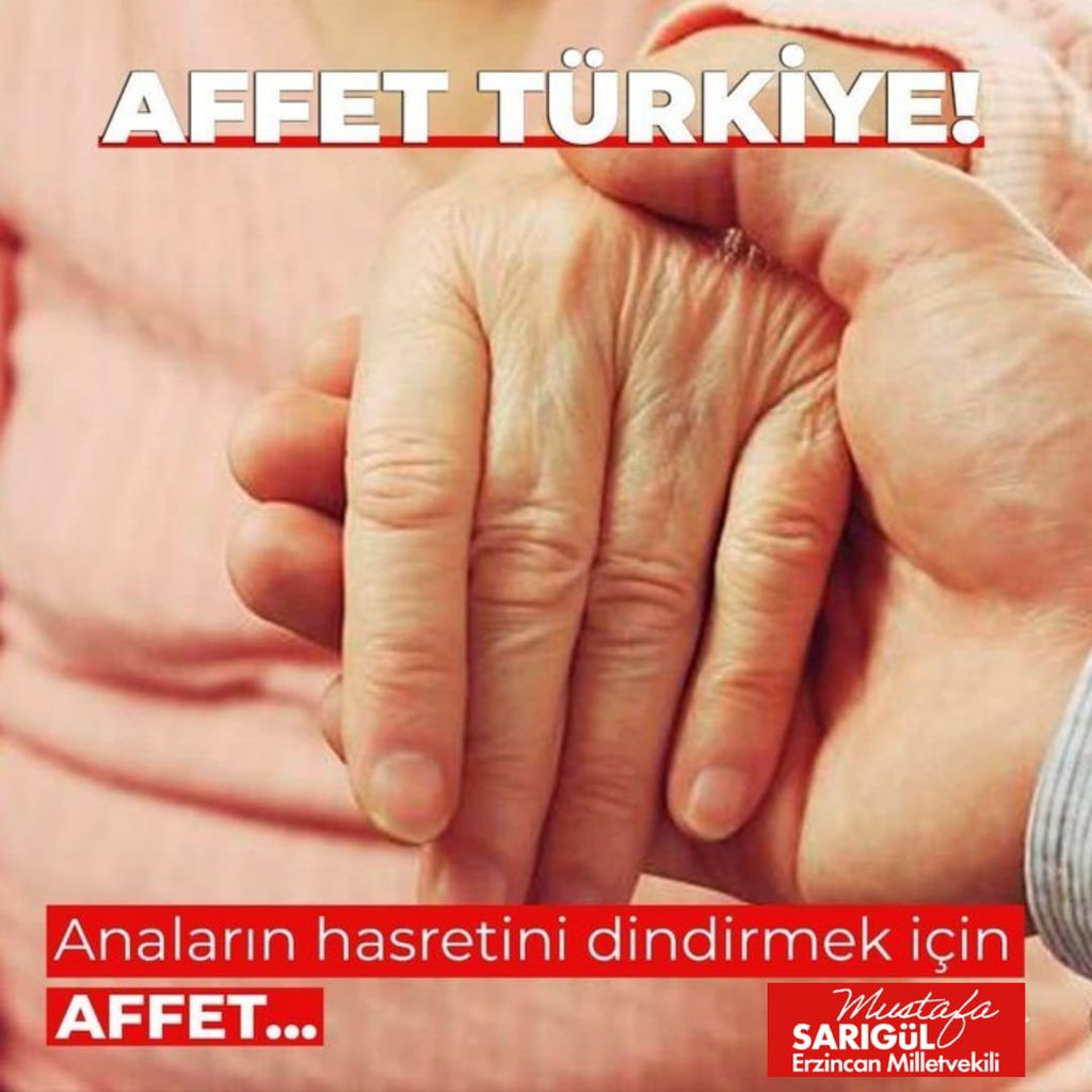 – Cezaevleri alarm veriyor
– Çocuklar babasız büyüyor
– Annelere hasret kaldık
Bu ülkenin huzura ihtiyacı var.
Mahkumlar KöleDeğil