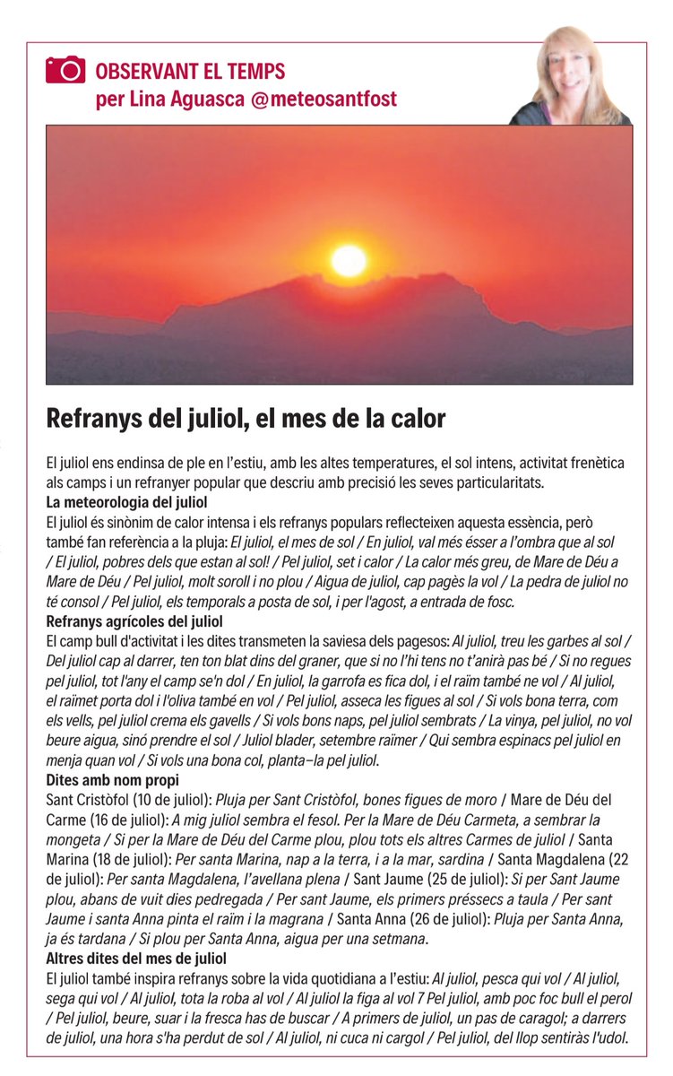 Refranys de juliol 
sommollet.cat/noticia/105670…