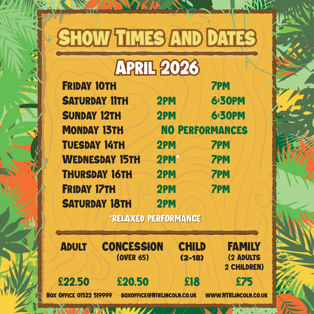 📷 Now On Sale – The Jungle Book (In-House Easter Production) 📷
📷 Fri 10th – Sat 18th April 2026

Tickets are on sale now – grab yours here: bit.ly/JungleBook26
#NTRJungleBook2026 #WeSupportNTR #HaveYouGotYourTicketsYet #HereForCulture