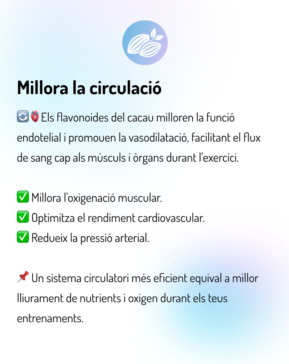 🍫💪 Cacau i esport? Sí, són el matx perfecte! No només és deliciós, el cacau pur té propietats que et poden ajudar a rendir millor, recuperar-te més ràpid i mantenir-te motivat. 

T'expliquem per què 👇