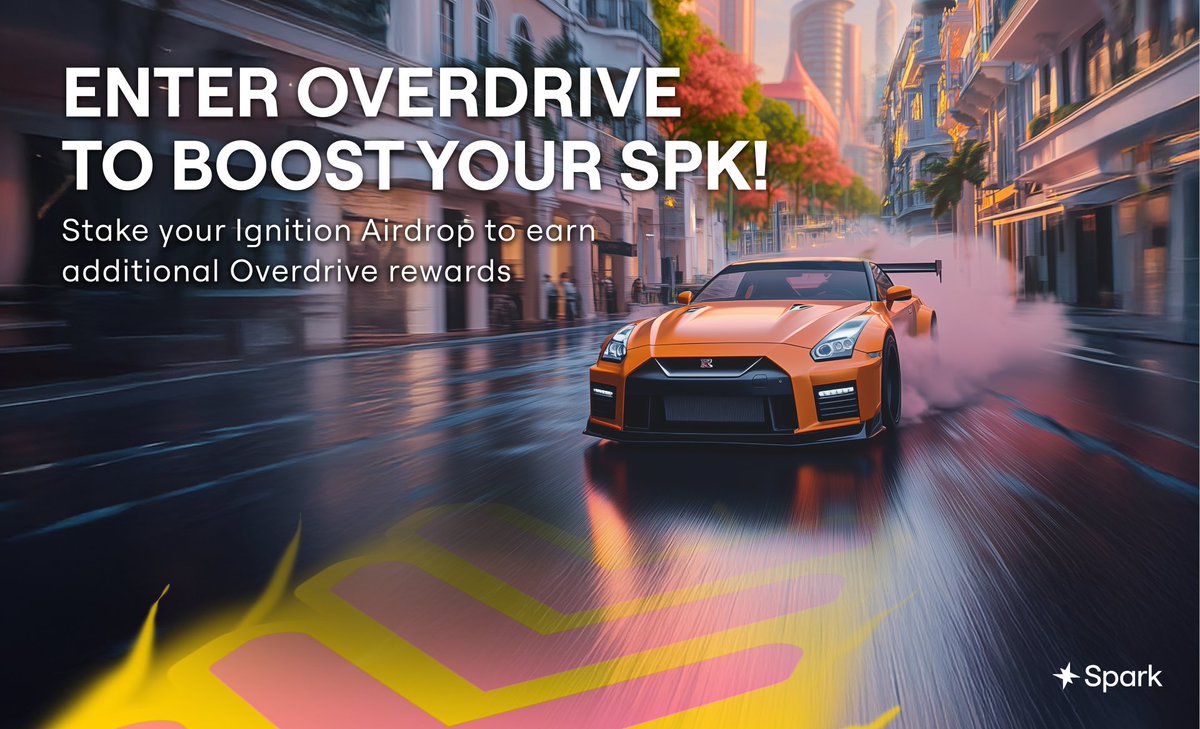 60 seconds - that's all it takes to enter Overdrive for additional SPK
Here's how 👇
1️⃣ Go to: app.spark.fi
2️⃣ Connect your wallet
3️⃣ Go to SPK > Airdrop
4️⃣ Get to the claim section 
5️⃣ Then claim your Ignition Ai
<a href="/sparkdotfi/">Spark</a> 
 <a href="/openledger/">Open Ledger</a>