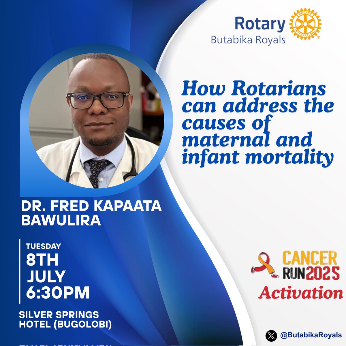 Dear Rotarians, Rotaractors and Friends, Join us tomorrow as we have our discussion on how we can address the causes of maternal and infant mortality as Rotarians