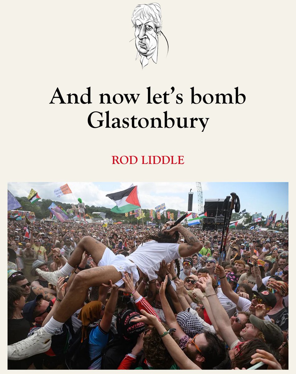 Rod Liddle didn’t just incite the bombing of Glastonbury and Brighton. He said he’d “shag schoolkids” if he were a teacher. Defended child porn. Got a caution for assaulting his pregnant partner and STILL got BBC airtime. If black or left wing, he’d already be in fucking prison.