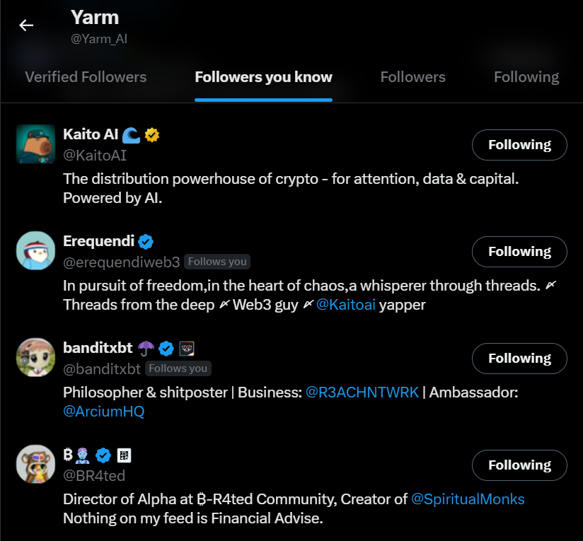 Okay, <a href="/KaitoAI/">Kaito AI 🌊</a> has subscribed to <a href="/Yarm_AI/">Yarm</a> now.

I think you have no doubts about the project.

Thanks <a href="/BR4ted/">₿🧞‍♂️</a>  for the info.