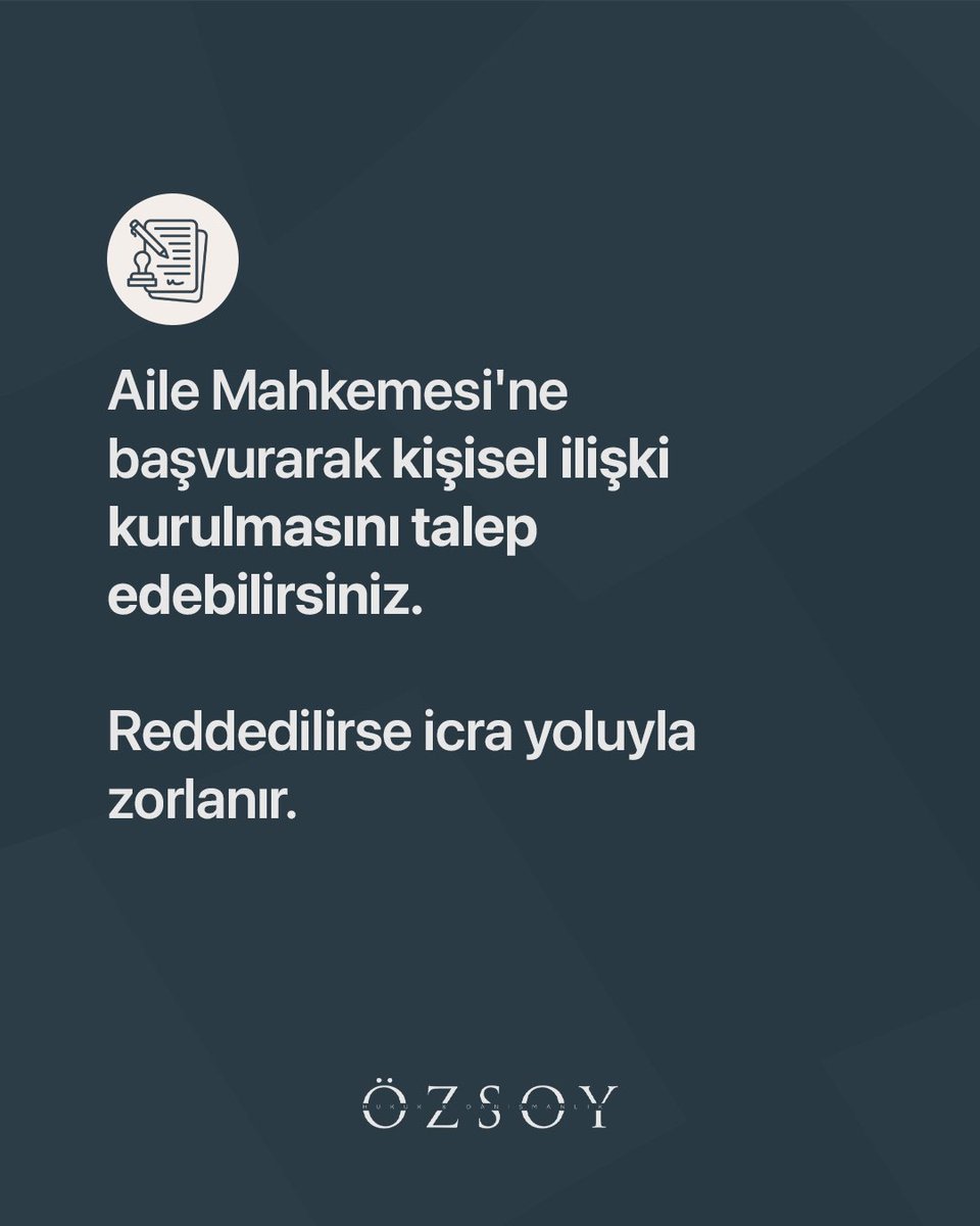📜 Hukuk Notları

Çocuğumun velayeti babada, görüşmeyi reddederse ne yapabilirim?

#velayet #hukuk #mahkeme