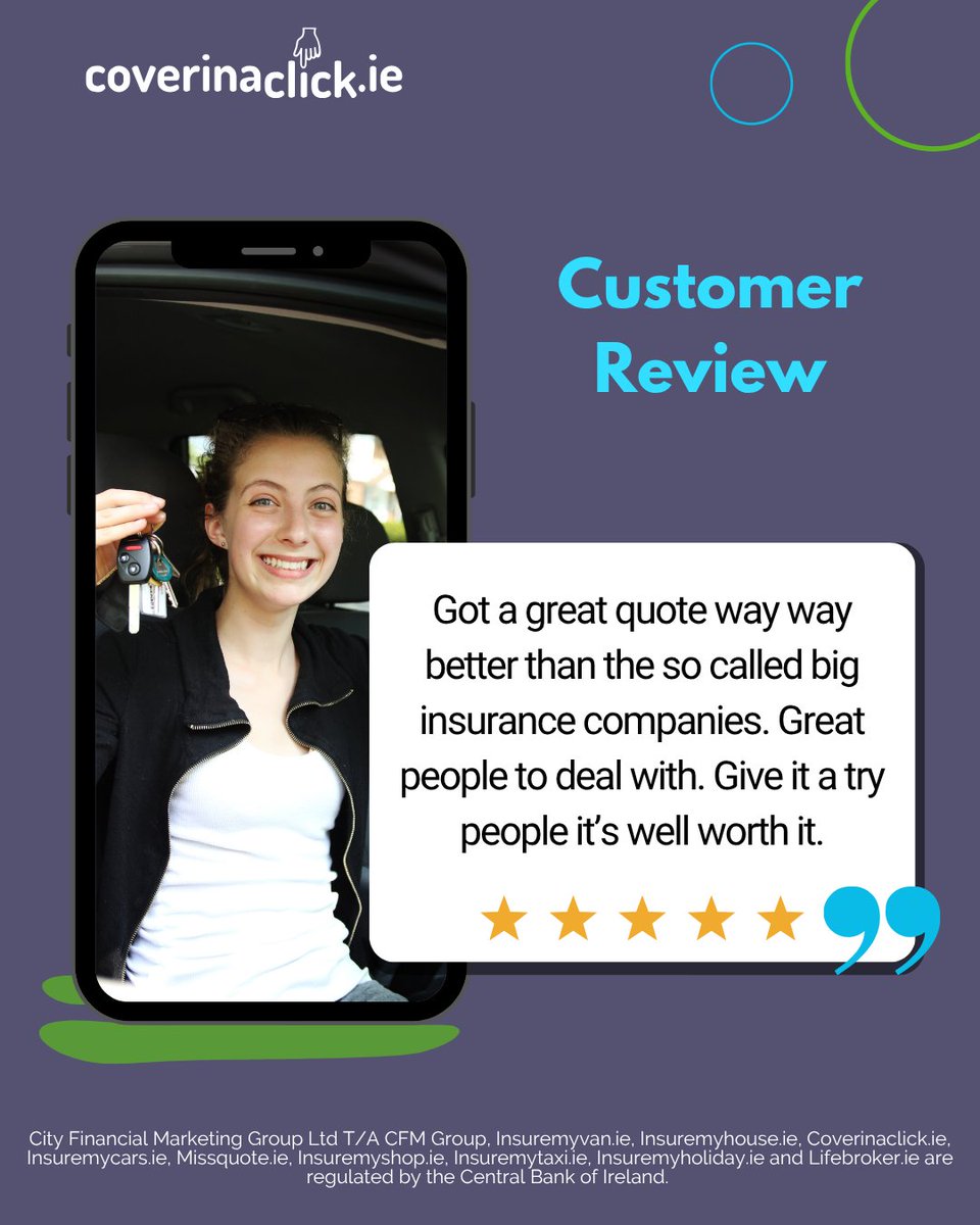 Better quotes. Sound people. No nonsense ✅ Don’t just take our word for it! ⭐
Leave us a review 👇 g.page/r/CRn26qztdVec…

#coverinaclick #insurancereview #googlereviewsmatter #customersreviews #ad