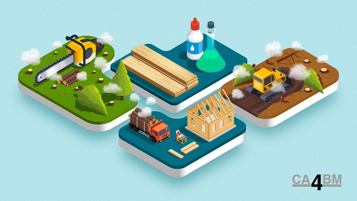 6 Facts About Carbon Balance Fact ✍️📢
If wood #construction products are to be counted as truly #carbonneutral, the amount of carbon uptake must balance out all of the emissions  throughout the full lifecycle.
#CA4BM 👉 ca4bm.org