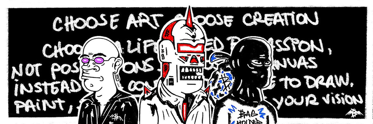 Mass ₿ee (@massbee_btc) on Twitter photo Choose art. Choose creation. Choose a life fueled by passion, not possessions. Choose a canvas instead of a contract. Choose to draw, paint, sculpt, and inscribe your vision. <a href="/digitaldamaged/">DigitalDamage (DD)</a> Choose art. Choose creation. Choose a life fueled by passion, not possessions. Choose a canvas instead of a contract. Choose to draw, paint, sculpt, and inscribe your vision. <a href="/digitaldamaged/">DigitalDamage (DD)</a>