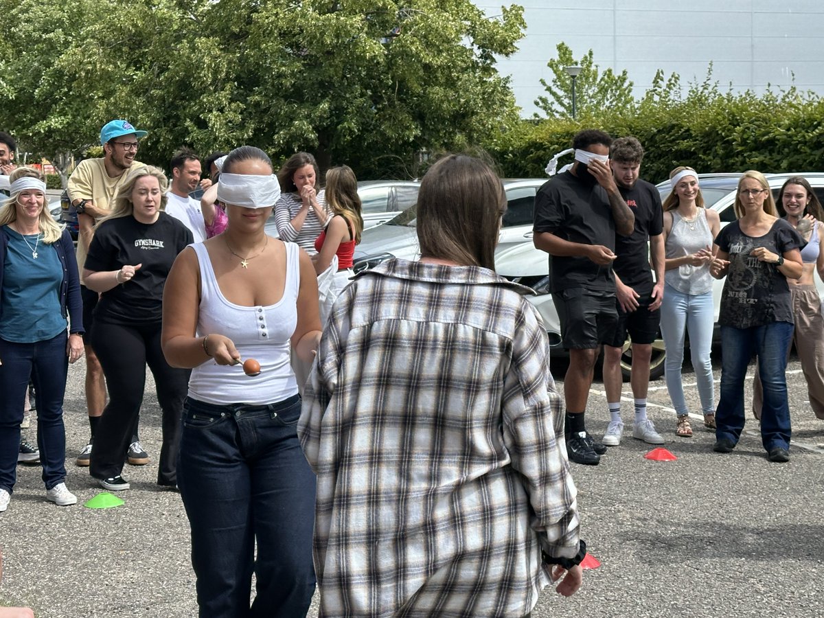MCCAbingdon's tweet photo. Fun in the sun!  In a break from studies, students took part in an egg and spoon race at College. https://t.co/dbOD7gkbCi