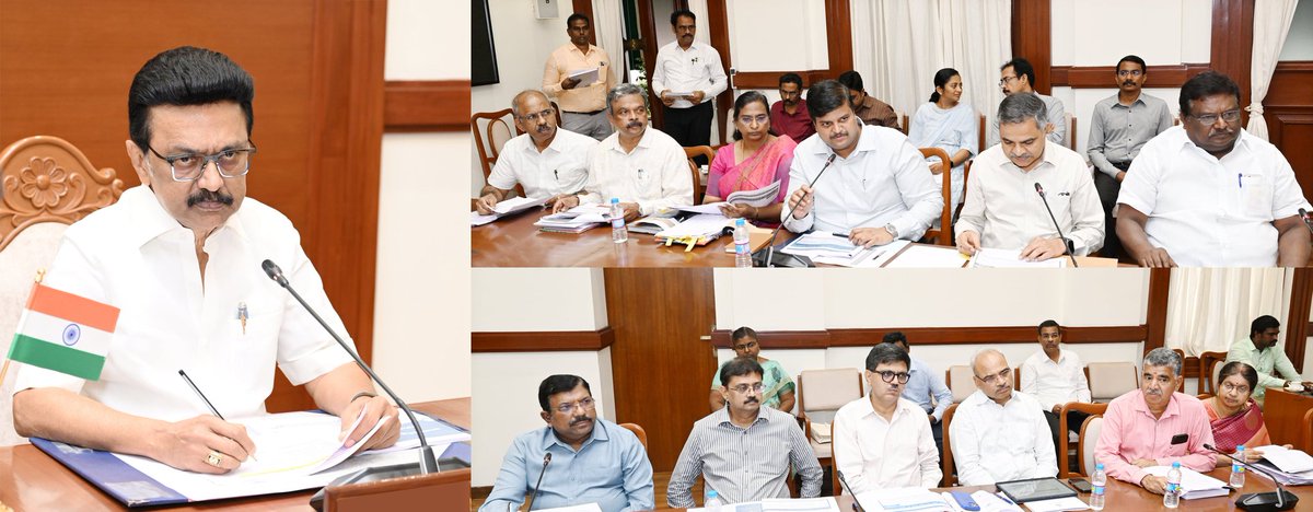 போக்குவரத்துத் துறையின் செயல்பாடுகள் குறித்த ஆய்வுக் கூட்டம் மாண்புமிகு முதலமைச்சர் <a href="/mkstalin/">M.K.Stalin</a> அவர்கள் தலைமையில் நடைபெற்றது.