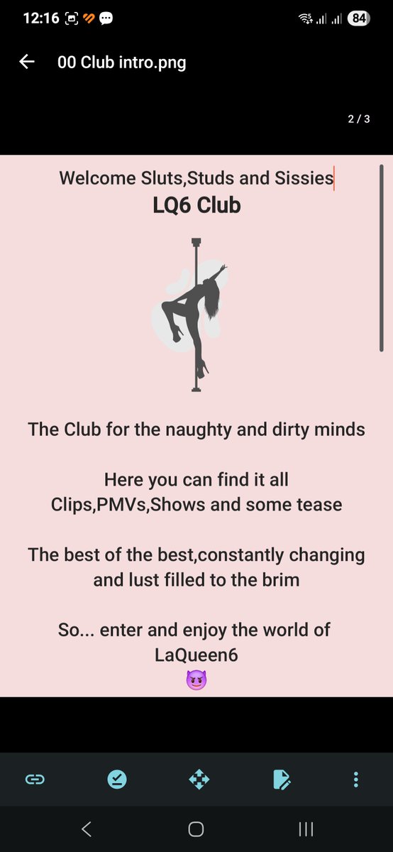 Welcome to LQ6 Club
The place for the naughty and dirty minds

Here you will find 
Clips,PMV and other naughty stuff

Dress code: Naked

u.pcloud.link/publink/show?c…

Password in the Bio

So enter the world of lust 😈

Read the tweets below to see the club