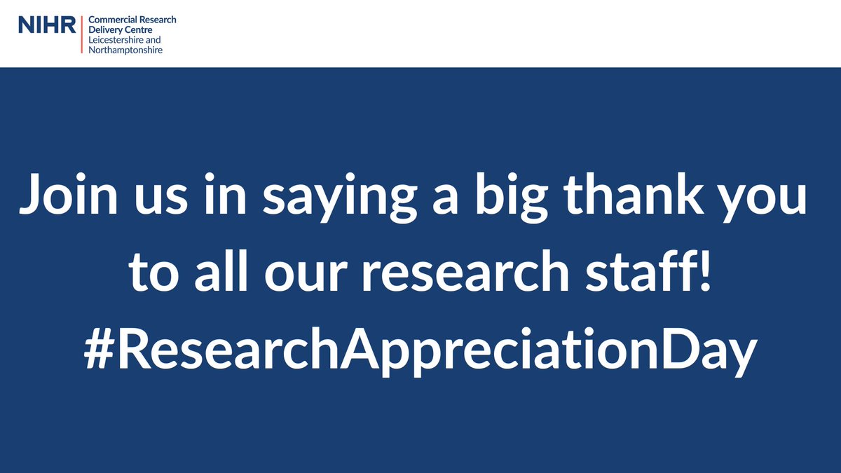 crdc_ln's tweet image. Without #ClinicalResearch, we couldn’t discover, develop or improve treatments.

This #ResearchAppreciationDay, we’re celebrating everyone at the CRDC, from reception to clinic, who makes research happen.

Thank you for all you do!

#ResearchMatters