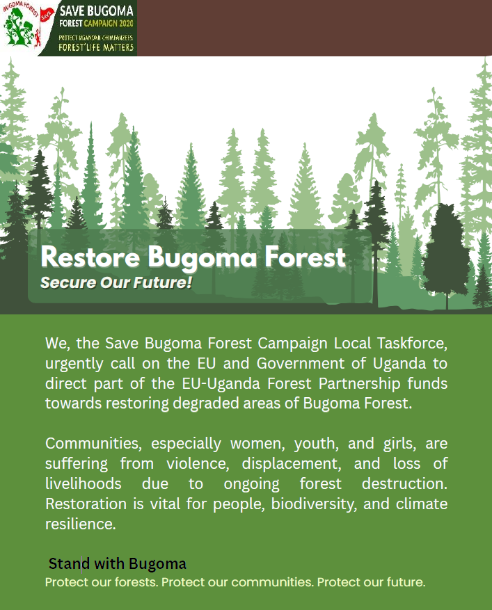 AFIEGO (@afiegoug) on Twitter photo Last week, 250+ Bugoma forest 🌲 community members petitioned the <a href="/EUinUG/">EU in Uganda</a> and @Govt_Ug.
Their demands?
⏩That part of the 🇪🇺-🇺🇬 forest funds be used to restore Bugoma.
⏩That illegal sugarcane growing, logging & charcoal burning should be stopped.
Read more👇 Last week, 250+ Bugoma forest 🌲 community members petitioned the <a href="/EUinUG/">EU in Uganda</a> and @Govt_Ug.
Their demands?
⏩That part of the 🇪🇺-🇺🇬 forest funds be used to restore Bugoma.
⏩That illegal sugarcane growing, logging & charcoal burning should be stopped.
Read more👇