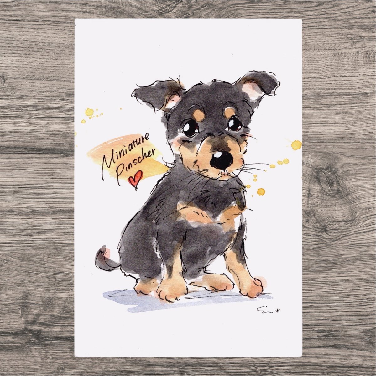Anbelle66's tweet image. 【ポストカード原画/ミニチュアピンシャー】
透明水彩で描いたポストカードサイズのイラストです。#イラスト原画 #ポストカード #ペット #水彩 #コラージュ #Girls #ミニチュアピンシャー
creema.jp/item/19439604/…