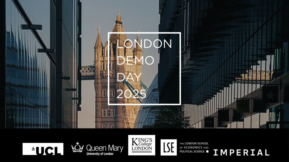 UCLEnterprise's tweet image. Are you an investor, student, alumni or just generally interested in entrepreneurship? 🚀
Come along to London Demo Day on 3 September at UCL, an exciting showcase of the best and brightest startups from London's leading universities: bit.ly/3S4wWIh
#LondonDemoDay2025
