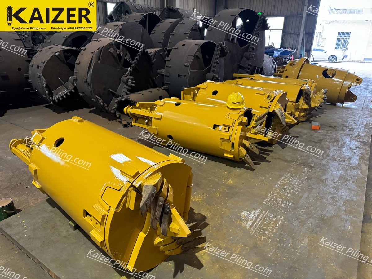 KaizerPiling's tweet image. Looking for cheap drill buckets that don’t compromise on quality? Opt for China good quality drilling bucket options designed for longevity. Whether it’s a clam bucket or a clay drilling bucket with drilling teeth, 
#CheapDrillBuckets #DurableTools #ChinaManufacturing
