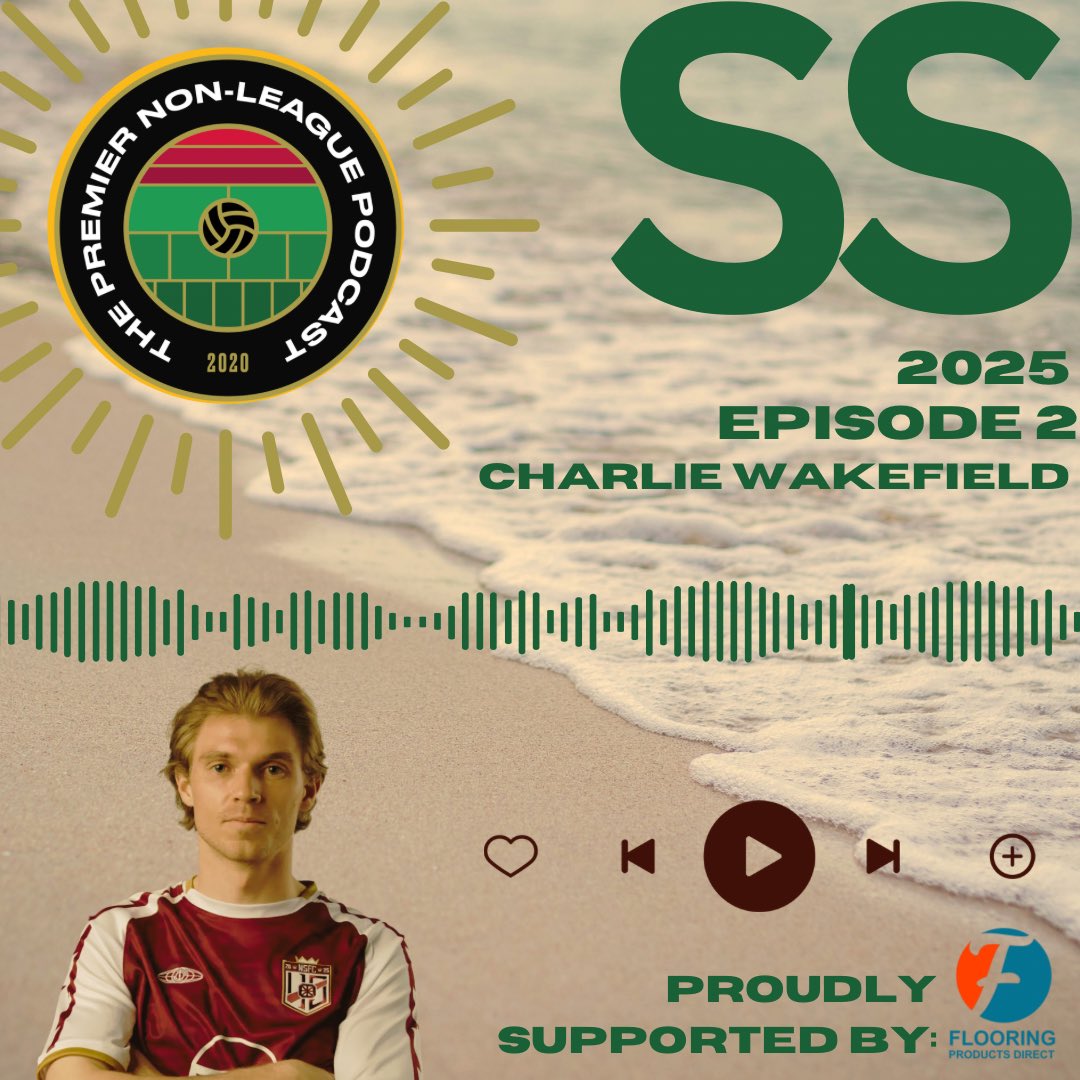 ThePNLP's tweet image. It’s time for another Summer Special of 2025!
☀️ ☀️ ☀️
Welcome to Episode 2 of The Premier Non League Podcast’s Summer Specials of 2025 where James is joined by footballer Charlie Wakefield! Listen here ➡️ linktr.ee/ThePNLP and let us know your views ⬇️