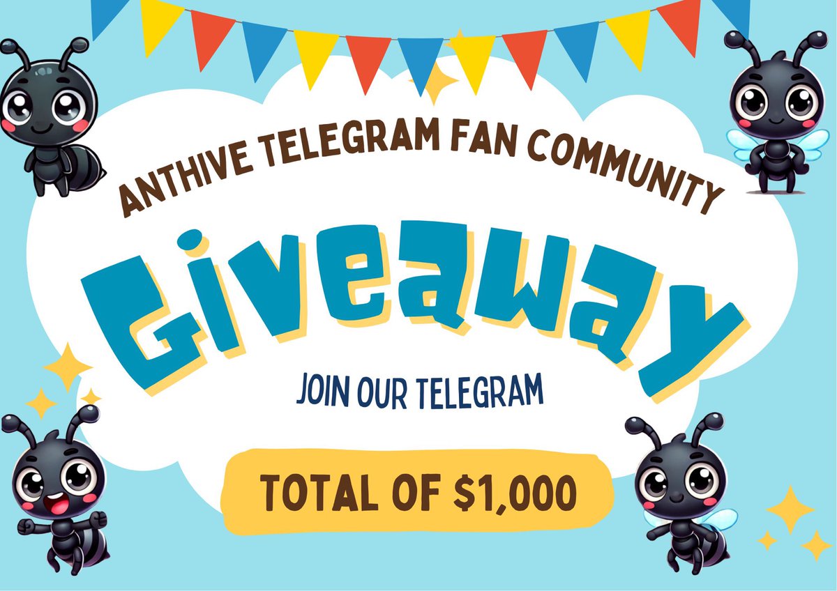 besting_crypto's tweet image. 🎁トータル1000ドルギブアウェイ🎁

この数ヶ月チャートが右肩上がりの蟻さんMEME $ANTH のテレグラムコミュニティが開設❣️
色んな人がギブアウェイしたり引用先では公式にて300ドル配られたりで合計1000ドルのギブアウェイ祭りが本日より開始❣️

私からは100ドル分の #ANTH を1名様にプレゼント🥳