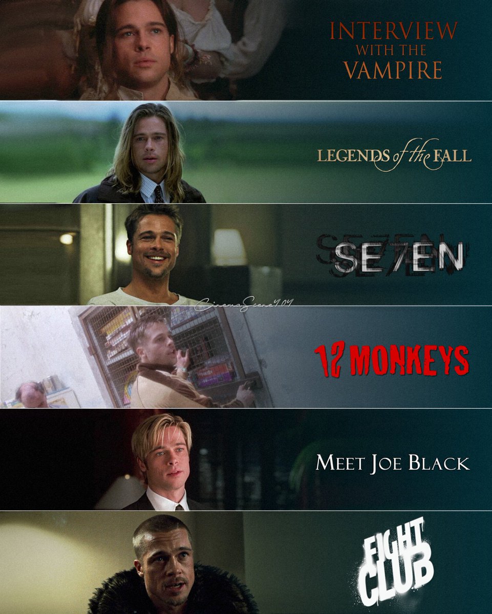 Brad Pitt's 90s run was insane!