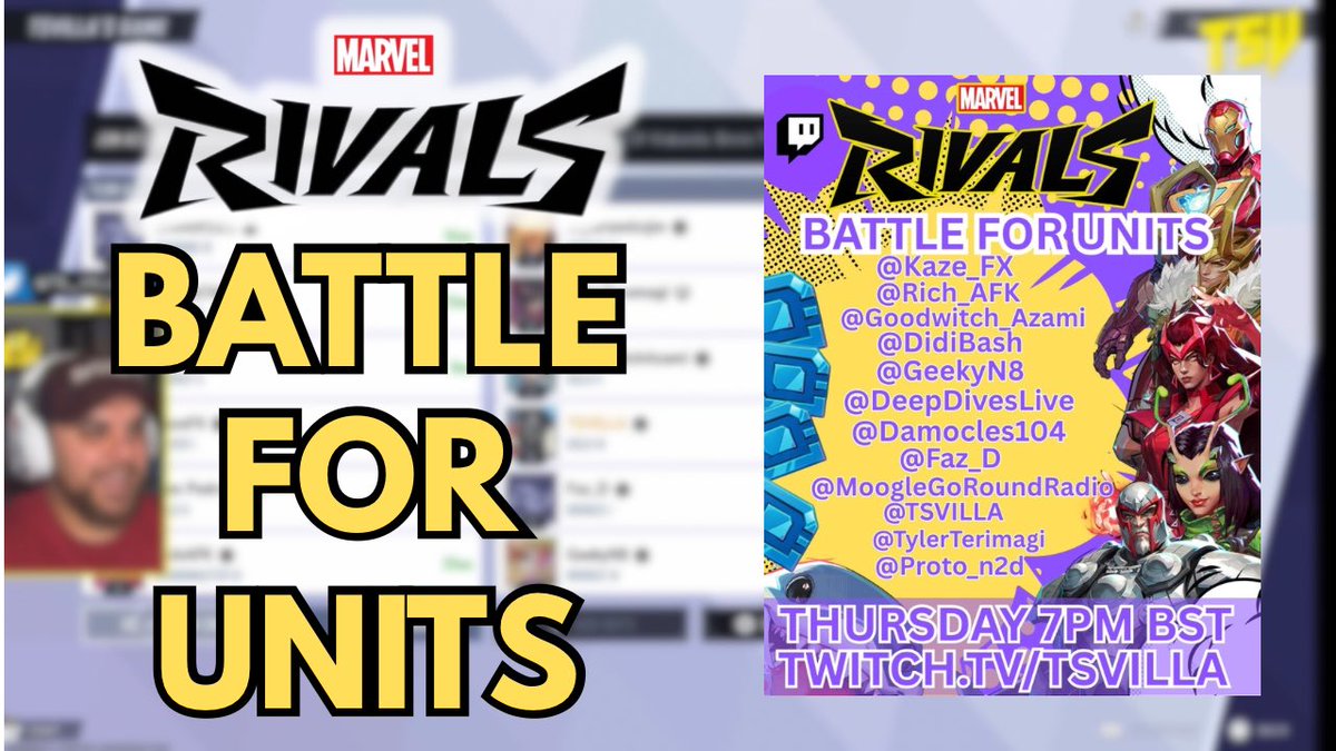 ts__villa's tweet photo. For anyone who missed the “Battle For Units” or want to rewatch the Marvel Rivals stream with these twitch streamers: 

🔗 https://t.co/6WF661U6kQ

@_KazeFX_ 
@zombiespartan47 
@Richaf95 
@Damocles_104
@GeekyN8 
@DonPedroX 
@The_Faz_D 
@MoogleGoRound 
TylerTerimagi
Proto_n2d
@supersonicsjm covered for @DidiBash 💜

This is on my RIVALS TALK YouTube channel so please consider subscribing 💛

#MarvelRivals #YouTube