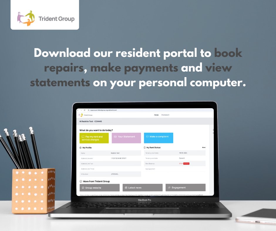 tridentgrp's tweet image. Download the MyTrident Resident Portal Today! 🏡
Register now and manage your home from your desk 💻
myaccount.tridentgroup.org.uk/register