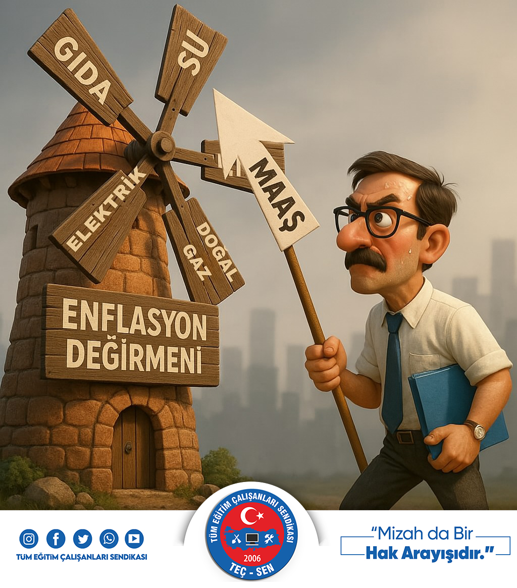 Don Kişot hayali devlere karşı kılıç kuşanırken, memurun mızrağı maaş bordrosu, zırhı ise tükenmek üzere olan sabrı.

#EnflasyonDeğirmeni #MemurGerçeği #GeçimSavaşı #TEÇSEN #BirlikteGüçlüyüz