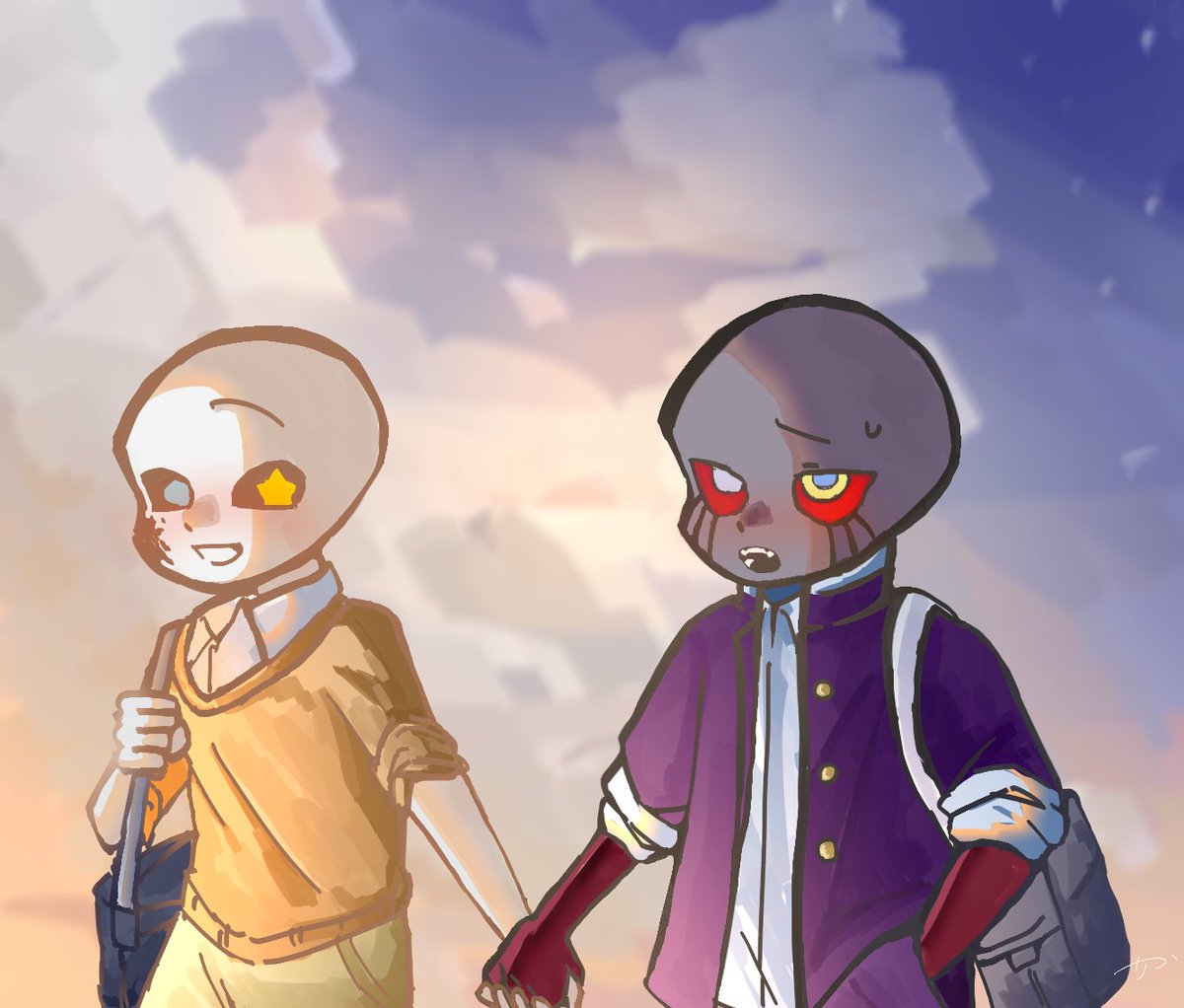 #インエラ 
⚠学パロ⚠

夕暮れ時、帰り道