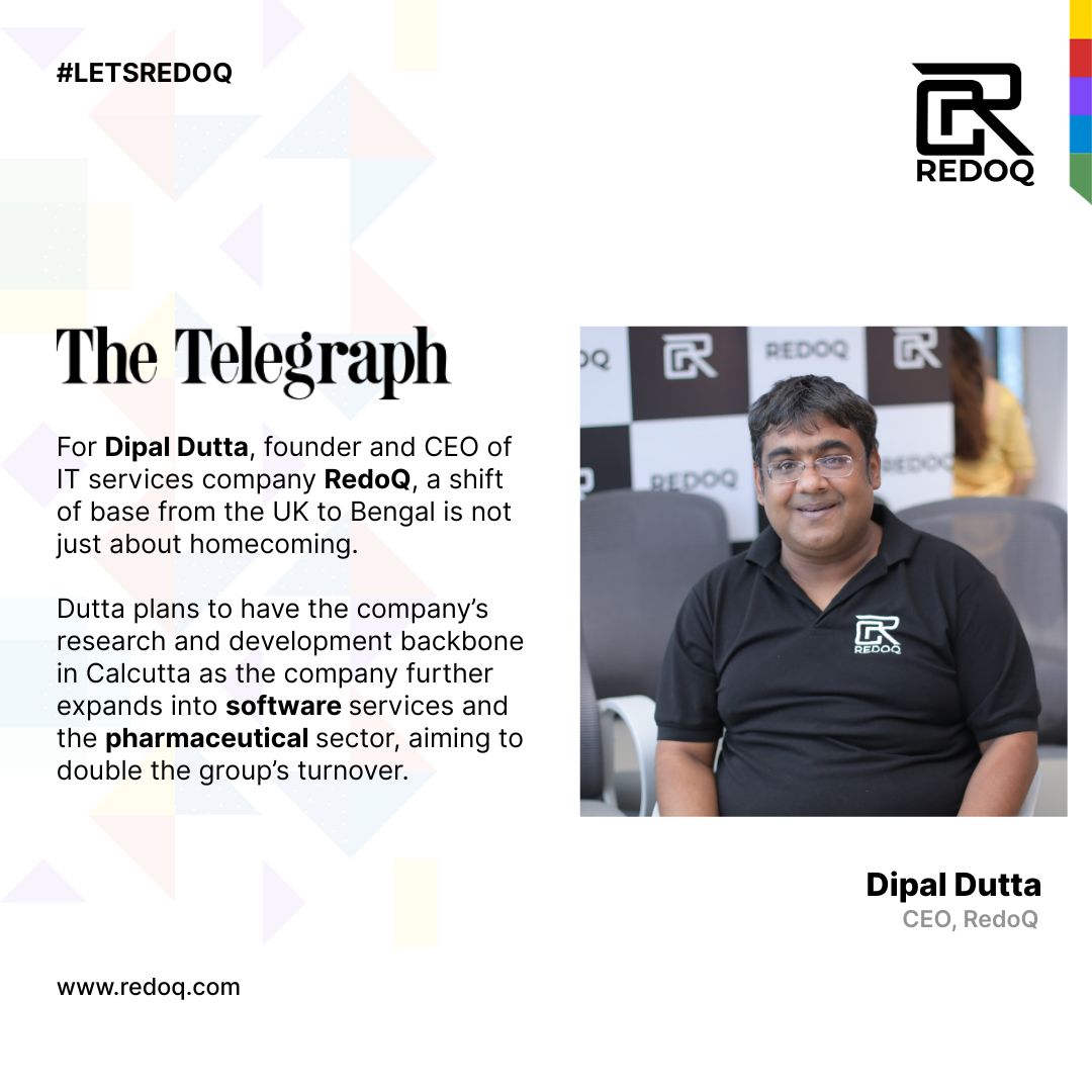 redoqofficial's tweet image. Excited to share that #RedoQ, led by our CEO Dipal Dutta, has been featured in The Telegraph!
A proud moment as we bring our global vision home to #Kolkata.
📰 Read more: tinyurl.com/ypammnu5
#DipalDutta #MediaFeature #StartupNews #TechNews #LetsRedoQ