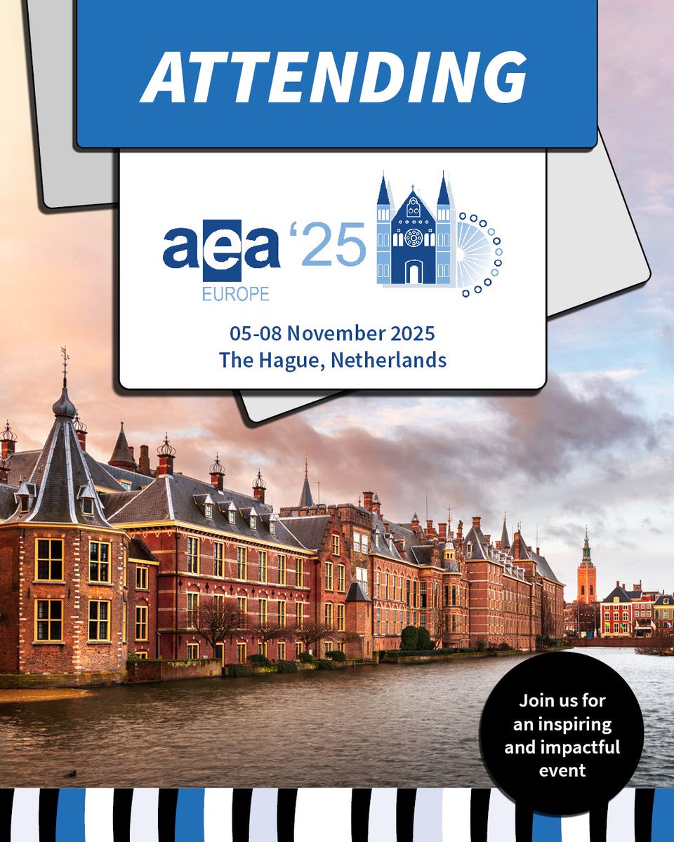 AEA-Europe (@aeae_2000) on Twitter photo We’re building a global community—and you’re part of it!
If you’re attending AEA 2025, help spread the word by posting one of our social media badges.
It’s a great way to connect with fellow participants and show your involvement.
#AEAEurope We’re building a global community—and you’re part of it!
If you’re attending AEA 2025, help spread the word by posting one of our social media badges.
It’s a great way to connect with fellow participants and show your involvement.
#AEAEurope