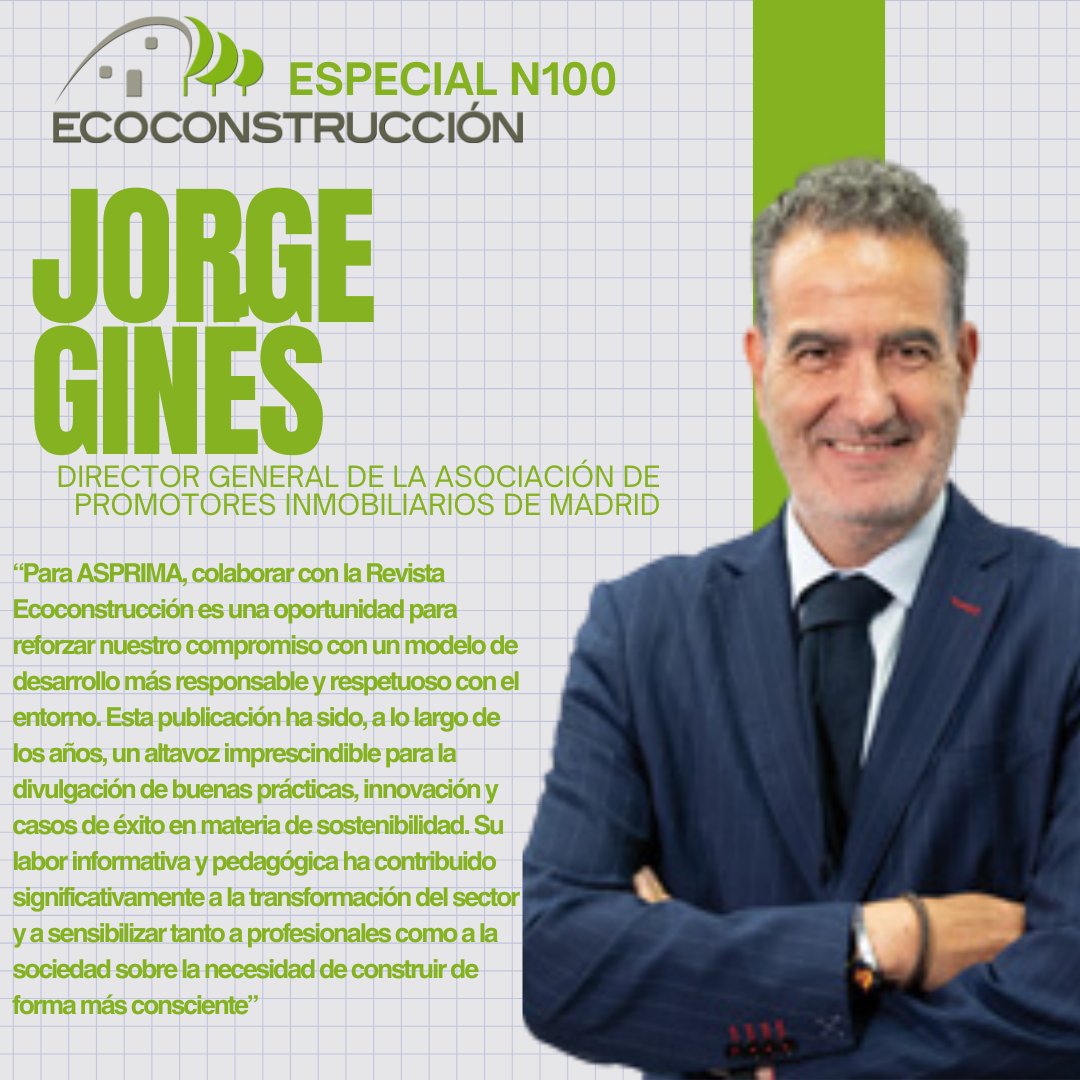#ESPECIAL100 |  Jorge Ginés, director general de <a href="/ASPRIMAdrid/">ASPRIMA</a> participó en nuestro número 100 y presentó su visión de la evolución del sector durante estos años

Puedes leer su entrevista aquí: ecoconstruccion.net/entrevistas-on…

¡Gracias por acompañarnos estas 100 ediciones!