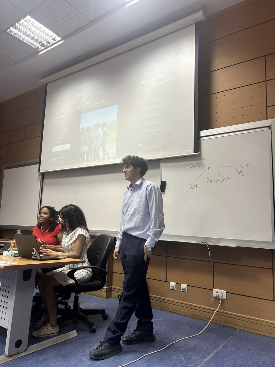 The delegation of Iran standing for a Q&amp;A session heating up the room!
NA 
<a href="/nimunpress/">NIMUN PRESS</a> #DISEC