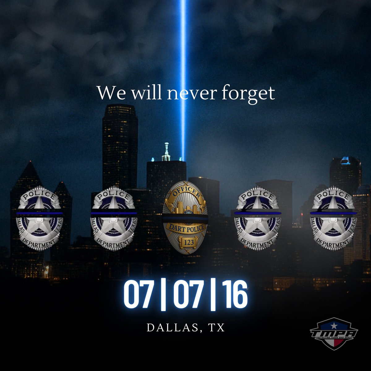 TMPA (@tmpalegislative) on Twitter photo ๐ฏ๏ธ NEVER FORGOTTEN ๐ฏ๏ธ
9๏ธโฃ years ago, today, 5๏ธโฃ Texas officers were murdered and 9๏ธโฃ others shot, targeted simply for wearing the badge.
They died doing what heroes do, standing between chaos and community.
๐ Lorne Ahrens โ DPD
๐ Michael Krol โ DPD
๐ Michael J. Smith โ DPD
๐ ๐ฏ๏ธ NEVER FORGOTTEN ๐ฏ๏ธ
9๏ธโฃ years ago, today, 5๏ธโฃ Texas officers were murdered and 9๏ธโฃ others shot, targeted simply for wearing the badge.
They died doing what heroes do, standing between chaos and community.
๐ Lorne Ahrens โ DPD
๐ Michael Krol โ DPD
๐ Michael J. Smith โ DPD
๐