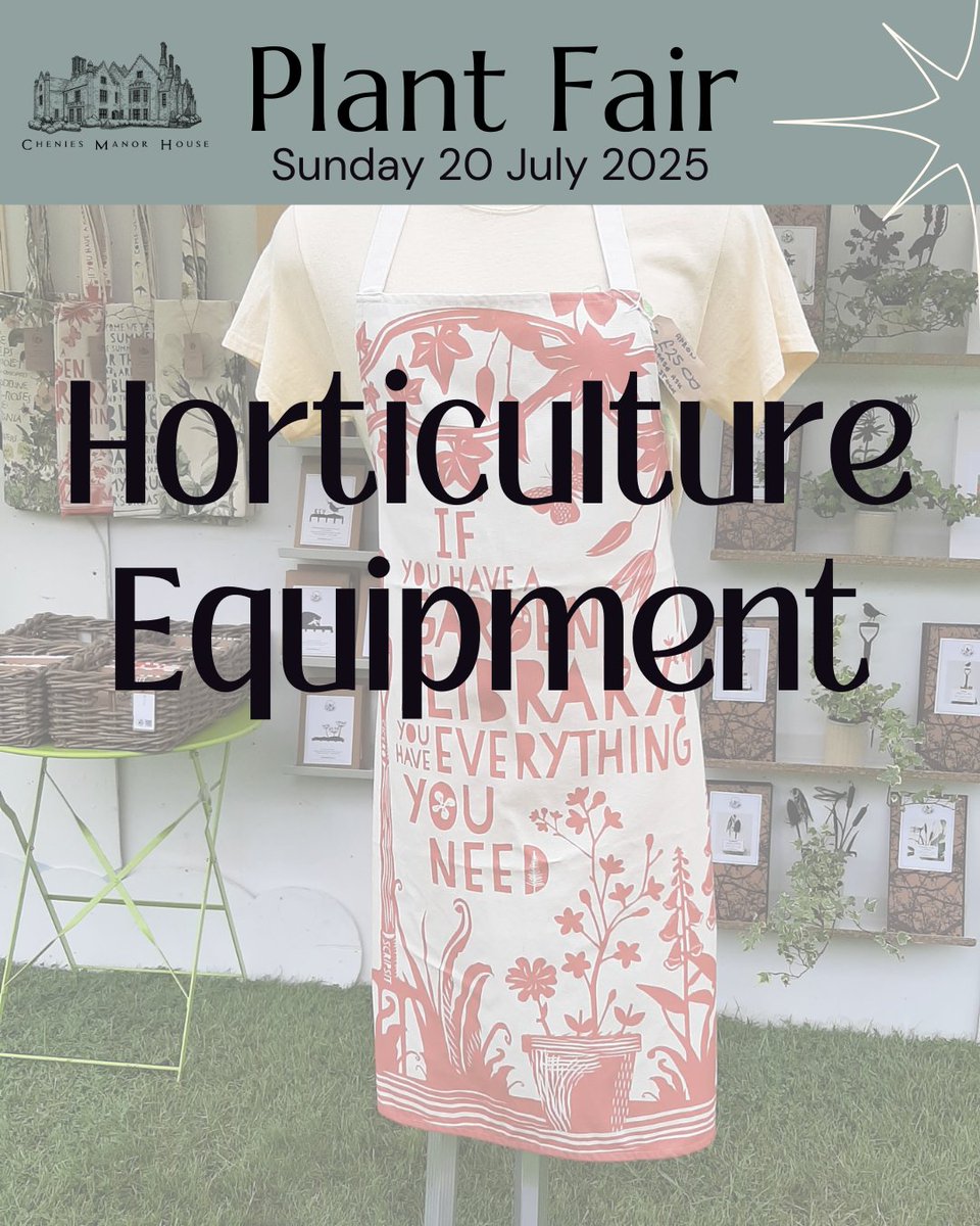 CheniesManor's tweet image. Sunday 20 July 2025 #PlantFair
We have horticultural equipment and gardenalia, old favourites and new, plus loads more
Book your tickets now - and remember, the early bird really does get the pick of the best!