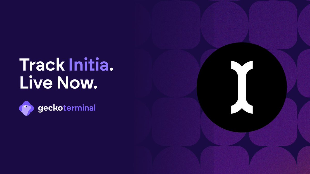 Now tracking Initia on GeckoTerminal.

@Initia is a modular blockchain built using the Cosmos SDK-based Layer 1 combined with customizable Layer 2 rollups. It is designed to simplify the development and deployment of dApps.