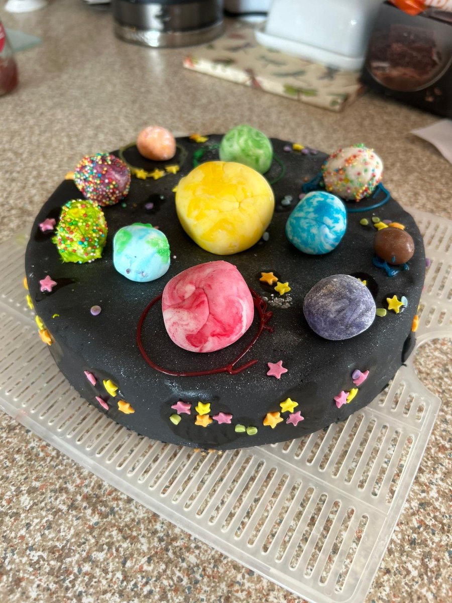 My Granddaughter has got a new pet a 🤣❤️CAPYBARA❤️
It clings to her arm🤣
Also My daughter made her a cake of the solar system because they were studying it at school. Well done daughter you’re a star. ❤️ cake was yummy