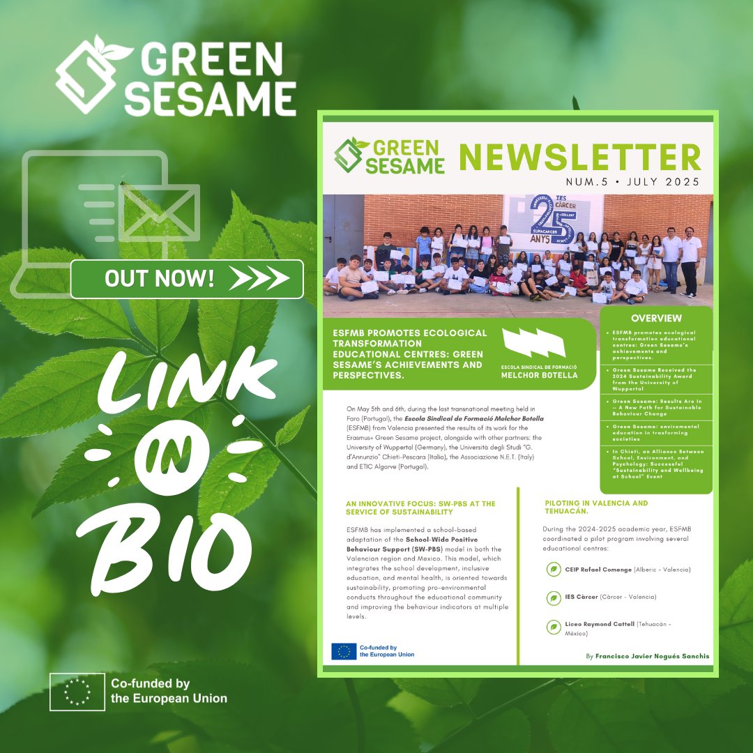 📬 The latest Green Sesame newsletter is out now! Catch it—and all past editions—right here 👉 linktr.ee/greensesame_pr…

Rumour has it this might be the last one… but is it really? 🤔 #staytuned to find out! 🌿💚
#GreenSesame #ErasmusPlus #EcoEducation #Newsletter