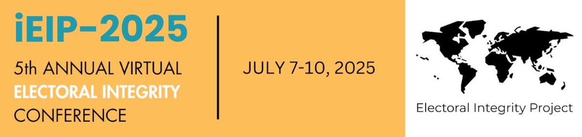 TobySJames's tweet image. The annual iEIP kicks off today...
Join us, free and online!
electoralintegrityproject.com/ieip2025