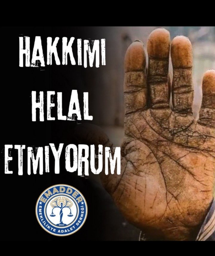 Kul hakkı yemek en büyük günahlardandır.

<a href="/EmadDernegi/">EMEKLİLİKTE ADALET DERNEĞİ ⚖️</a>
#MeclisKademeyeBorçlu