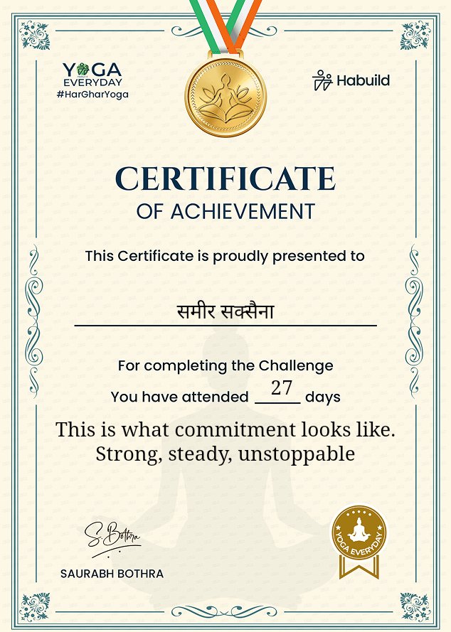 S77660982Sameer's tweet image. Yoga Everyday.
#HarGharYoga